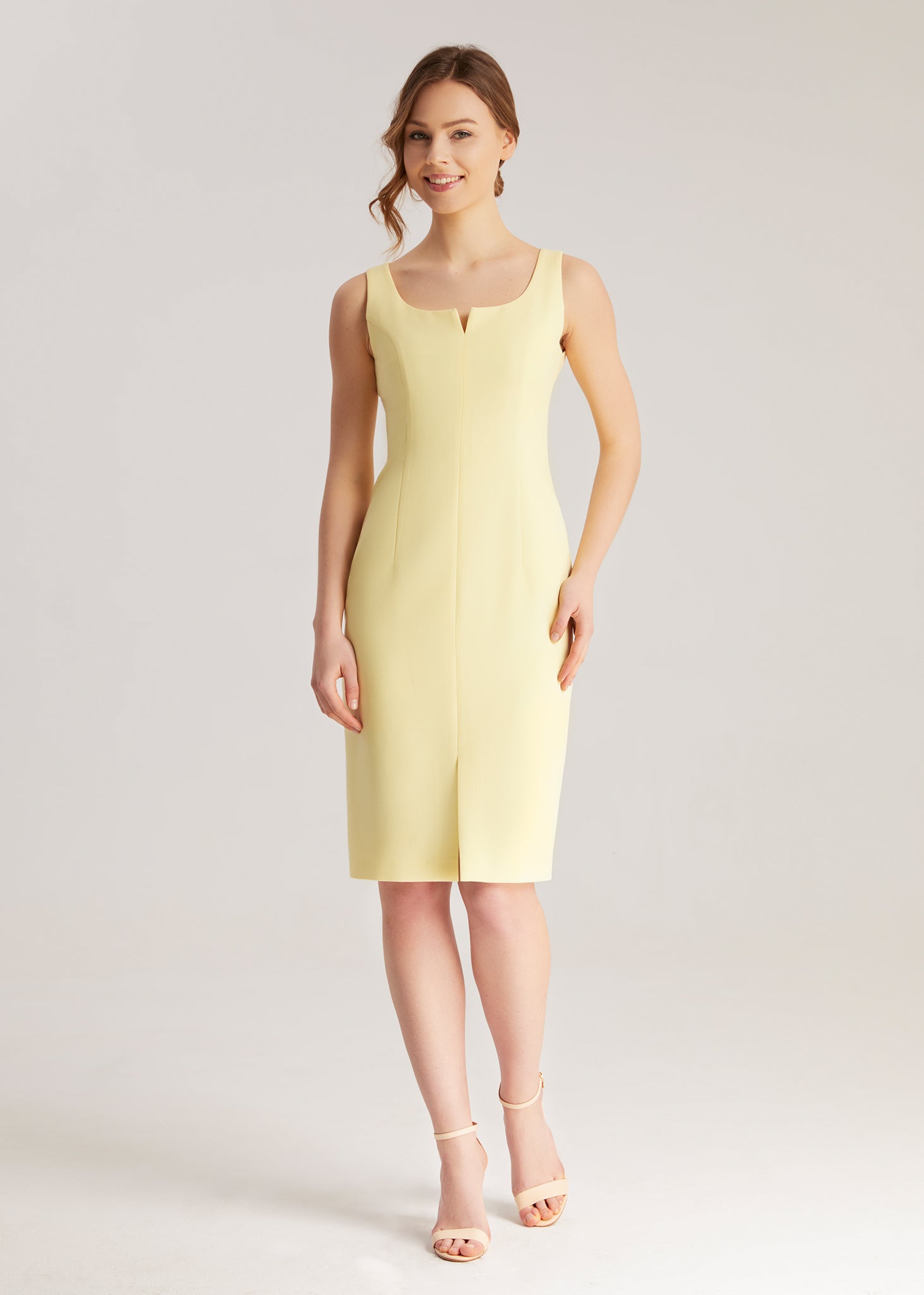 Lemon Fitted Dress  Aprilessence